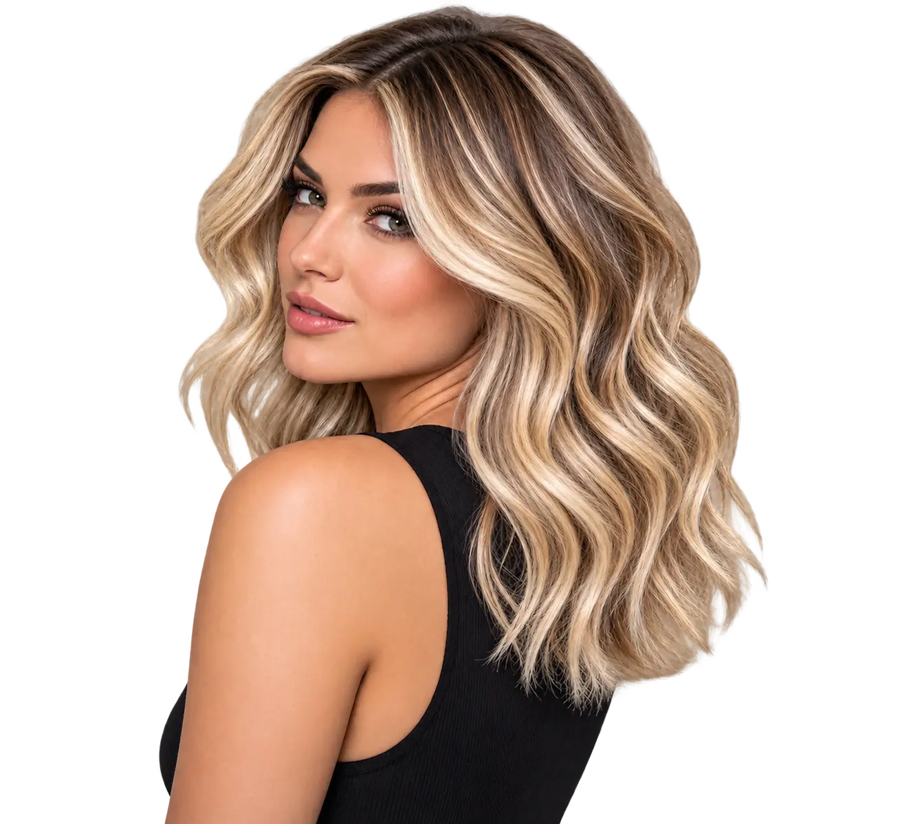 Blonde hair model for C Street Hair Salon